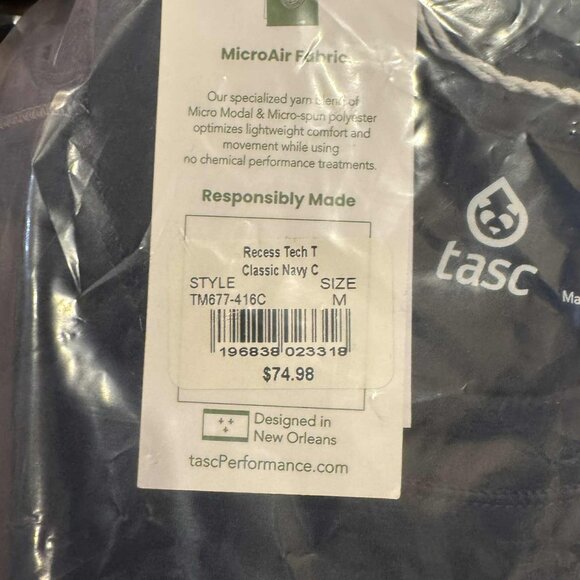 Tasc Performance MicroAir Performance Mesh T-Shirt $58 in Classic Navy - Picture 8 of 9